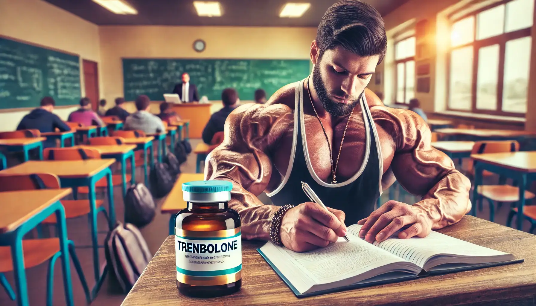 bodybuilder-taking-notes-unique-aspects-trenbolone-524371889